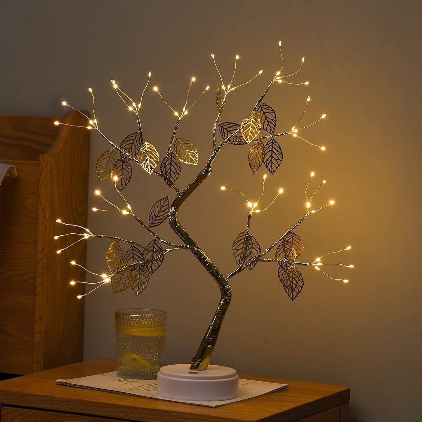 Led Tree Table Lamp DIY Artificial Light Touch Switch Night Light Romantic Desk Lamp Fairy Night Lamp Gift Home Bedroom Decor